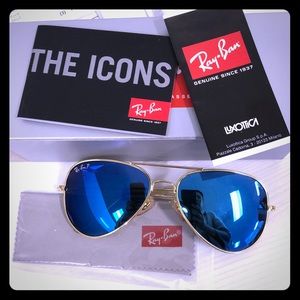 Ray-Ban aviator classic-blue glassware/gold frame